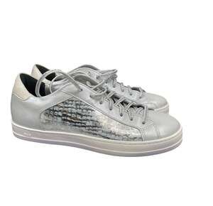 New P448 John Sneaker Croc Embossed Silver Metallic Nebbia / Cra Size 37
